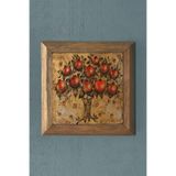 Oscar Stone Decor Nar Berekettir-masif Çerçeveli Taş Tablo-duvar Dekoru- 28x28 Cm PRMT2020-1070