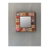Oscar Stone Decor Oscar Stone Ahşap Çerçeveli Mozaik Doğaltaş Ayna 33 Cm X 33 Cm AYN-040