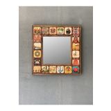 Oscar Stone Decor Oscar Stone Ahşap Çerçeveli Mozaik Taş (MERMER) Ayna 33 Cm X 33 Cm Osmanlı Ottoman AYN-063