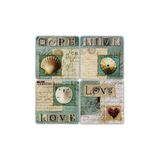 Oscar Stone Decor Oscar Stone Doğaltaş Bardak Altlığı 4 Lü Set(10 Cm X 10 Cm) Ba387