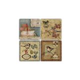 Oscar Stone Decor Oscar Stone Doğaltaş Bardak Altlığı- 4 Lü Set(10 cm x10 cm)