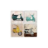 Oscar Stone Decor Oscar Stone Doğaltaş Bardak Altlığı- 4 Lü Set(10 Cmx10 Cm) Ba337