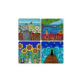 Oscar Stone Decor Oscar Stone Doğaltaş Bardak Altlığı- 4 Lü Set(10 Cmx10 Cm) Ba366
