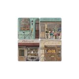 Oscar Stone Decor Oscar Stone Doğaltaş Bardak Altlığı- 4 Lü Set(10 Cmx10 Cm) BA433