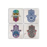 Oscar Stone Decor Oscar Stone Doğaltaş Bardak Altlığı- 4 Lü Set(10 cmx10 cm) BA449