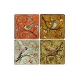 Oscar Stone Decor Oscar Stone Doğaltaş Bardak Altlığı- 4 Lü Set(10 cmx10 cm)