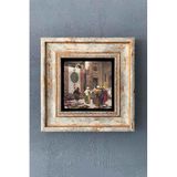 Oscar Stone Decor Osman Hamdi Halı Tüccarı Çerçeveli Taş Tablo 20x20 Cm-wall Decor CDD-40-1274
