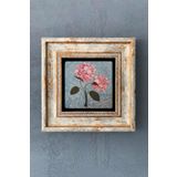 Oscar Stone Decor Pembe Ebru Sanatı Çerçeveli Taş Tablo 20 x 20 cm CDD-40-1222