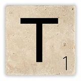 Oscar Stone Decor T1 Harfi Doğaltaş Bardak Altlığı