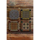 Oscar Stone Decor Taş Bardak Altlığı Stone Coasters - Desen Seti / Desenler BA-579