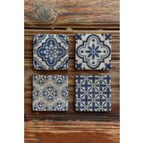 Oscar Stone Decor Taş Bardak Altlığı Stone Coasters - Desen Seti / Desenler BA-580