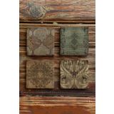 Oscar Stone Decor Taş Bardak Altlığı Stone Coasters - Desen Seti / Desenler BA-584