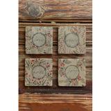 Oscar Stone Decor Taş Bardak Altlığı Stone Coasters - Love Noel Joy Peace BA-587