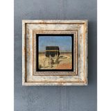 Oscar Stone Decor Taş Duvar Dekoru 20 x 20 cm Eskitme Görünümlü Çerçeve ile Şık Tasarım