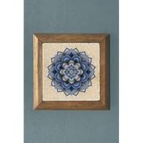 Oscar Stone Decor Taş Tablo- Yaşam Çiçeği Mandala Masif Ahşap Çerçeveli -duvar Dekoru-28x28 cm PRMT2020-1357