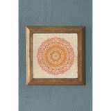 Oscar Stone Decor Taş Tablo- Yaşam Çiçeği Mandala Masif Ahşap Çerçeveli Duvar Dekoru-28X28 Cm Prmt2020-1367