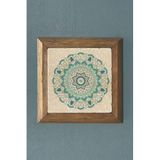 Oscar Stone Decor Yaşam Çiçeği Mandala Masif Ahşap Çerçeveli Duvar Dekoru Taş Tablo 28X28 Cm Prmt2020-1353