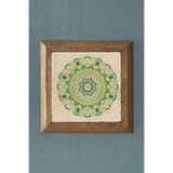 Oscar Stone Decor Yaşam Çiçeği Mandala Masif Ahşap Çerçeveli Duvar Dekoru Taş Tablo 28X28 Cm Prmt2020-1355