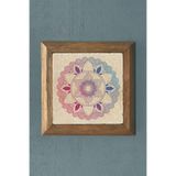 Oscar Stone Decor Yaşam Çiçeği Mandala Masif Ahşap Çerçeveli Taş Tablo 28X28 Cm Prmt2020-1351