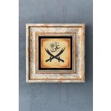 Oscar Stone Decor Zülfikar-çerçeveli Taş Tablo 20x20 Cm-wall Decor CDD-40-1203