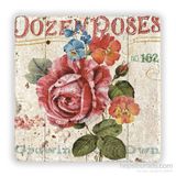 Oscar Stone Dozen Roses 20x20cm Taş Tablo