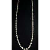 Ose Shop İtalyan Kendinden Işıltılı Valentino 925 ayar Gümüş Erkek Zincir Kolye