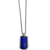 Ose Shop Masculine Trace Lapis Lazuli ve Oniks Taş detaylı 925ayar Gümüş Tasarım Erkek Kolye