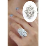 Ose Shop Sky Diamond Taşlı 925ayar Gümüş Mekik Yüzük