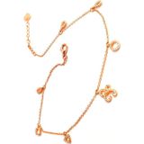 Ose Shop Zirkon taşlı italyan tasarımı Gümüş Üzerine rose altın kaplamalı halhal