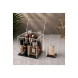 OSEA REKLAM&ORGANİZASYON 3mm Şeffaf Menteşeli Pleksi Akrilik Kutu (Tabanı Siyah) 13x13 cm