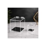 OSEA REKLAM&ORGANİZASYON 5mm Şeffaf Menteşeli Pleksi Akrilik Kutu (Tabanı Siyah) 15x15 cm