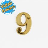 Osena Metal Vidalı Kapı Numarası Gold 9 Numara