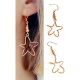 Oseshop İtalyan Tasarımı 925 Ayar Gümüş Üzerine Rose Altın Kaplama Tasarım Çiçek Küpe
