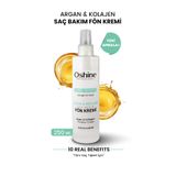 OSHİNE Isıya Karşı Koruyucu Yenileyici Argan & Kolajen Fön Suyu, Argan & Collagen Finisher Cream, 250ml