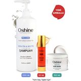 Oshine Professional Keratin Bakım Serisi Tuzsuz Şampuan - Keratin Maskesi - Luxoil 1400 ml