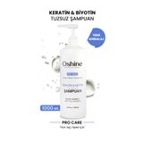 OSHİNE Saç Dökülme Karşıtı Hızlı Uzamaya Yardımcı Güçlendirici Tuzsuz Keratin Biotin Şampuanı 1000ml