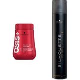 Osis 100 ml Saç Şekillendirici Mat Pudra Wax + Silhouette 500 ml Süper Tutucu Sprey