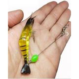 Oskar Karides Shrimp Sahte Silikon Balık Yemi Fosforlu Kancalı 9.5 cm 6.3 gr Sarı