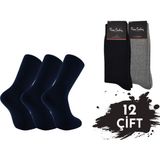 Oskasa Pierre Cardin 515 Orjinal Erkek Termal Havlu Çorap 12'li - Antrasit - 40 - 44