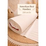 oskatekstil Amerikan Bezi Hambez Kumaş - Punch Kumaşı - Astar Kumaşı - 220 cm En Krem, Ekru (1 Adet = 1 Metre)