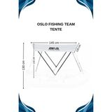 Oslo Fishing Team Bot Tentesi Beyaz Renk Dayanıklı ve Hafif Tente Kumaşı ile 145x120x130 cm