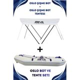 Oslo Fishing Team Mavi Beyaz Şişme Bot Ve Tente Seti