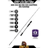 Oslo Salt Father 205CM 30-130GR Cast Jig Kamışı - Siyah