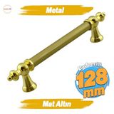 Osman (128 Mm - 12.8 Cm) Gold Metal Mobilya Mutfak Çekmece Dolap Dolabı Kapak Kulbu Kulpu Kulpları