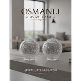 Osmanlı Avize Camı 2 Adet - 00-Beyaz