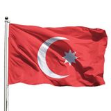 Osmanlı Bayrağı 100x150 Tek Kat Raşel
