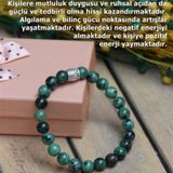 Osmanlı Değerli Taş Sertifikalı Anyolit Taşı Doğaltaş Bileklik-8Mm Yeşil B269