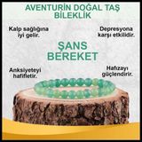 Osmanlı Değerli Taş Sertifikalı Aventurin Yeşil Doğal Taş Bileklik 6Mm B107