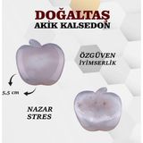 Osmanlı Değerli Taş Sertifikalı Doğaltaş Akik Kalsedon 5,5 Cm D012