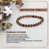 Osmanlı Değerli Taş Sertifikalı Dumanlı Kuvars Bileklik 6Mm